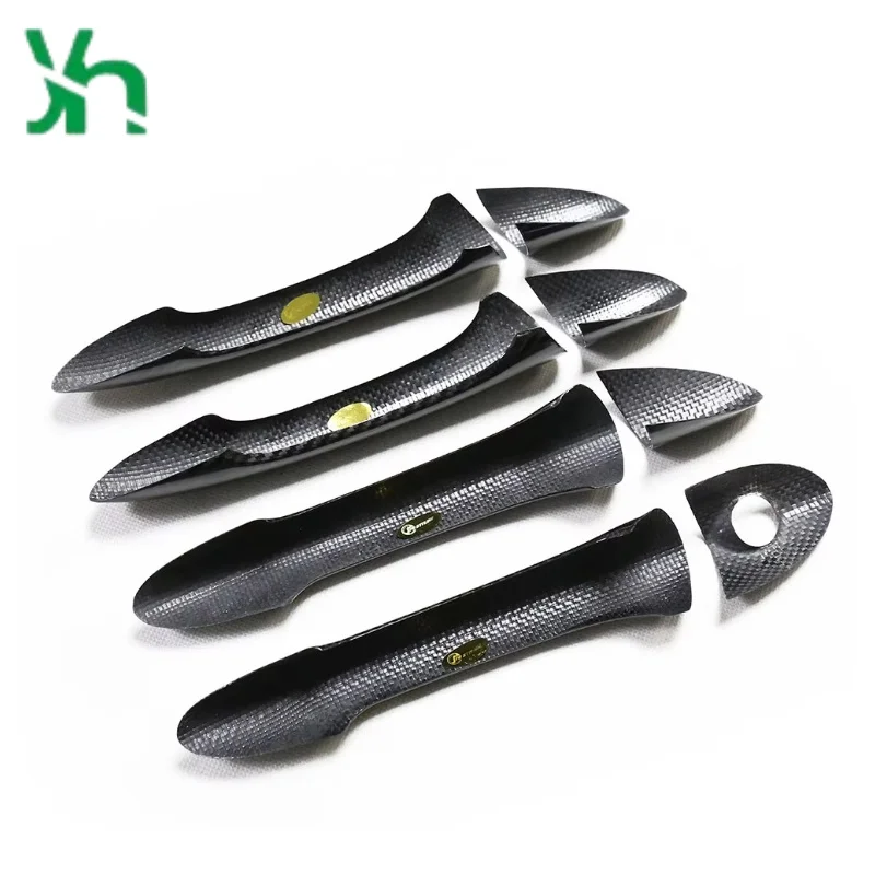 مناسبة لغطاء مقبض الباب من ألياف الكربون سوناتا الحديثة مع مستشعر الدخول بدون مفتاح الخارجي 2011-2015