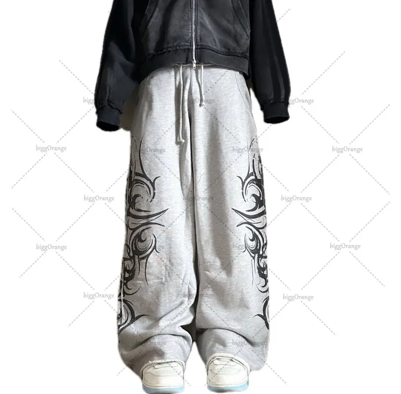 

Винтажные свободные спортивные брюки в стиле Харадзюку в стиле хип-хоп с принтом в полоску, мужские Y2K, новая повседневная уличная одежда, модные брендовые брюки-тапочки большого размера для женщин
