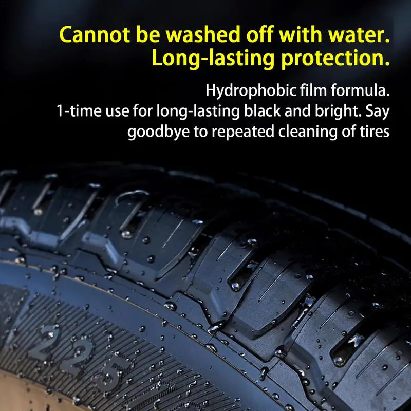 Car Tire Polish Wax 500ml Tire Brightener With Applicator Sponge Long Lasting Protection Car Tire Cleaning Spray For Car Truck image 3