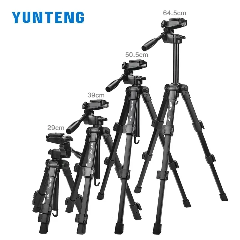 YUNTENG 608 Portable Tripod 360 Degree Rotating Photography Vertical Shooting Camera Tripod for Micro-single Camera Mobile Phone