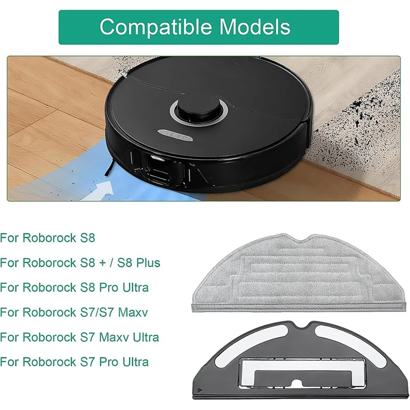 For Roborock S8/S8 +/S8 Pro Ultra/S7/S7 Maxv/S7 Maxv Ultra/S7 Pro Ultra Main Side Brush Hepa Filter Mop Cloth Parts