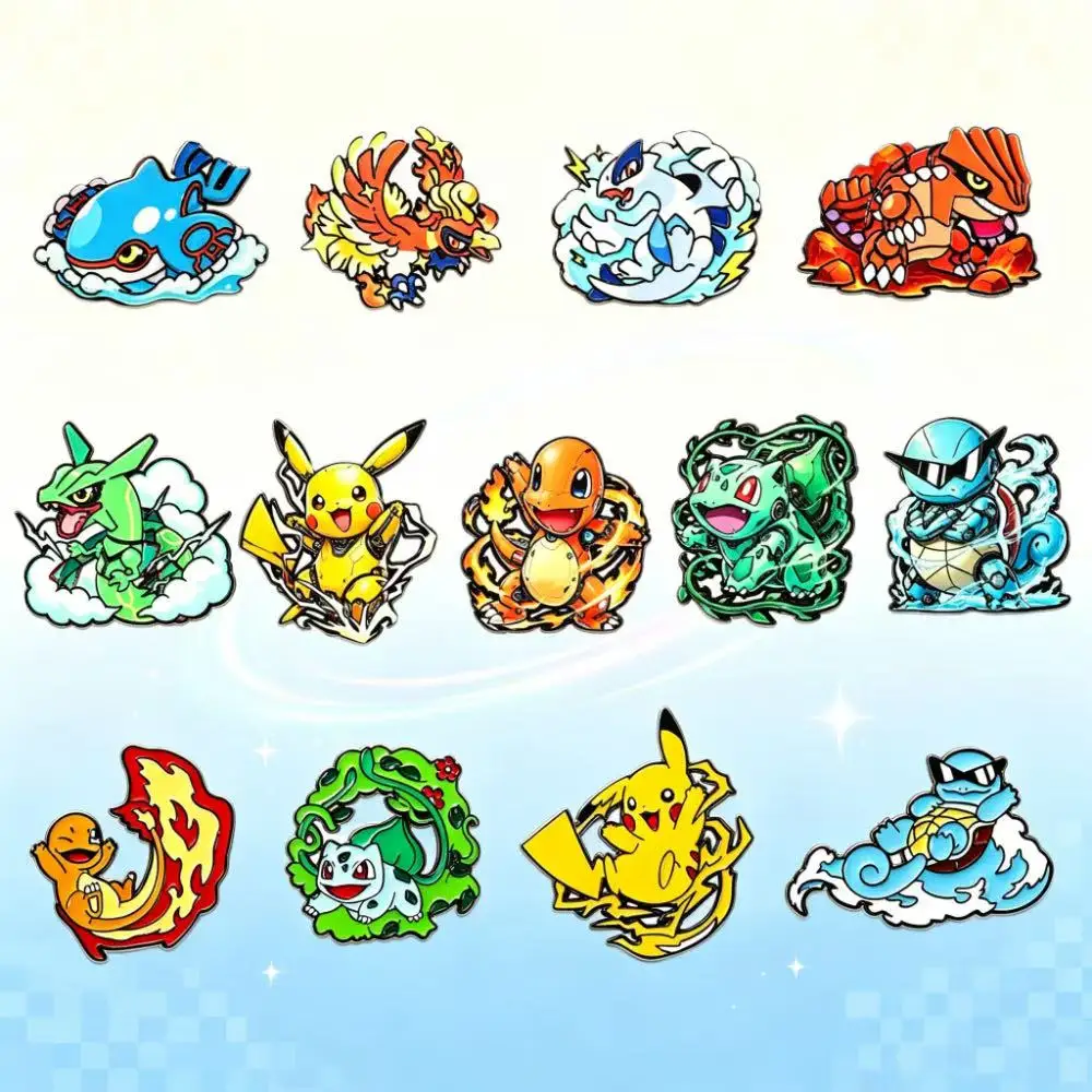 13pcs/Set Monster Enamel Pins Cute Cartoon Brooches Metal Badges Collectible Accessories Animal Lapel Badge for Backpack Decor