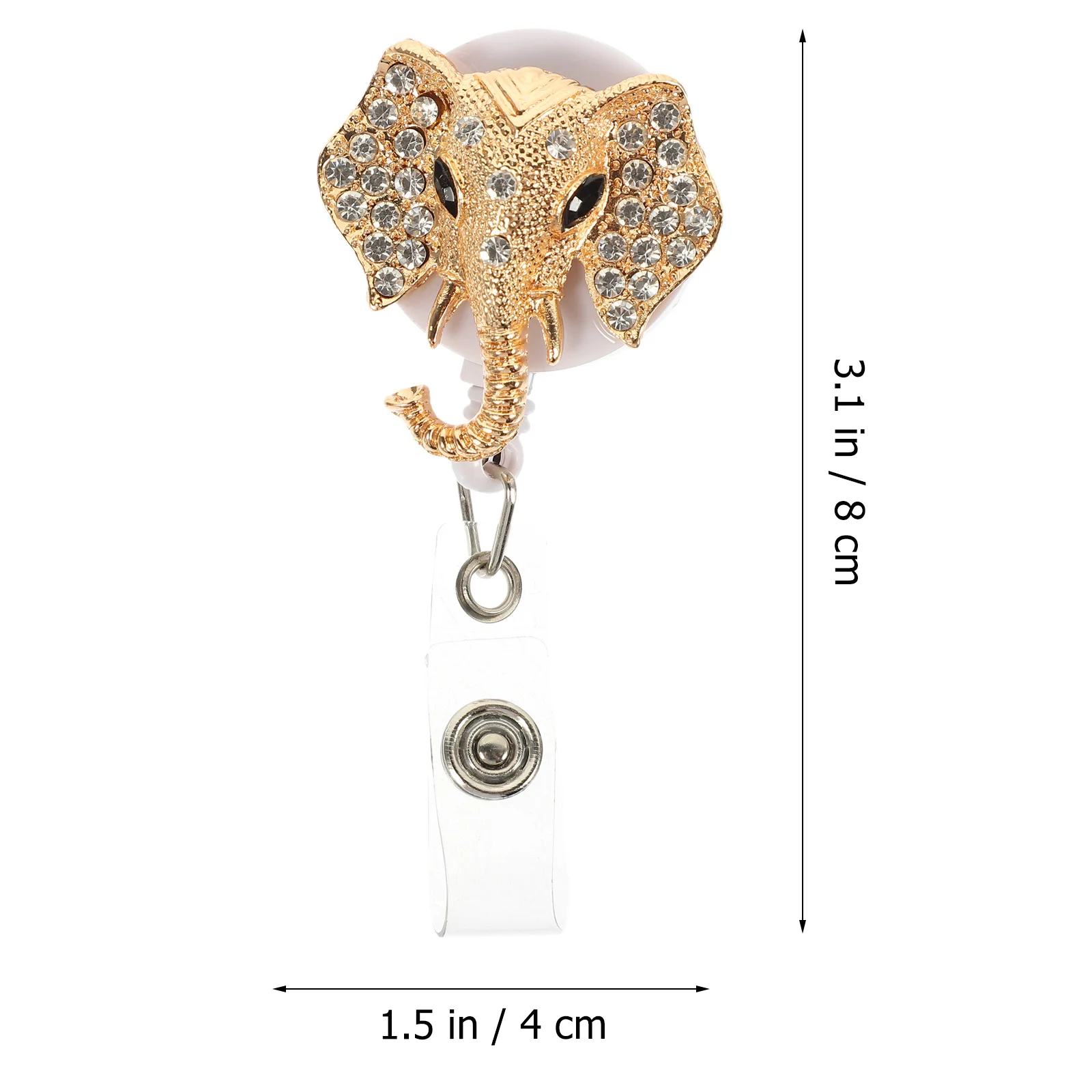 

Metal Elephant Clip Retractable Badge Holder For Id Cards Keys Name Card Holder Pediatric Nurse Work Accessory Phone