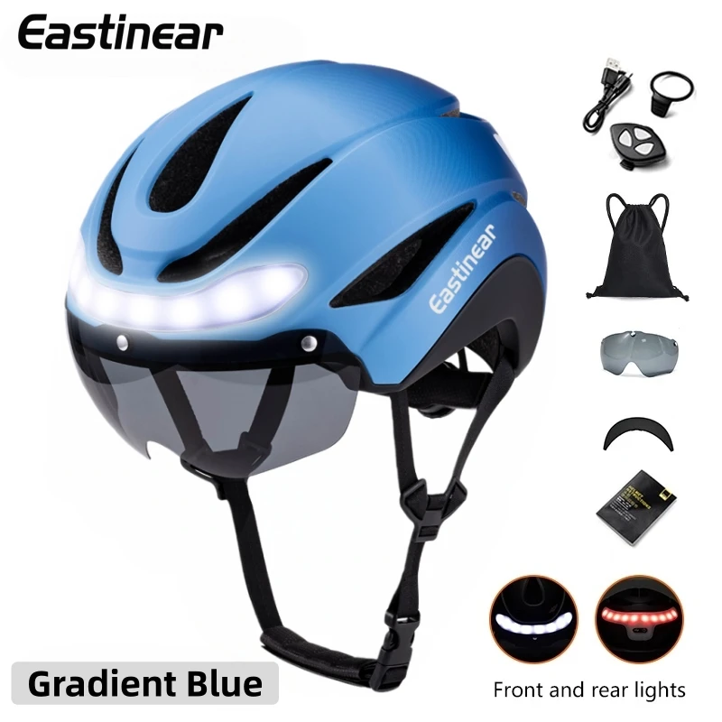 Eastinear Fahrradhelm Ride LED-Leuchten vorne und hinten, urbaner Rennradhelm, wiederaufladbares Blinker-Fahrradzubehör