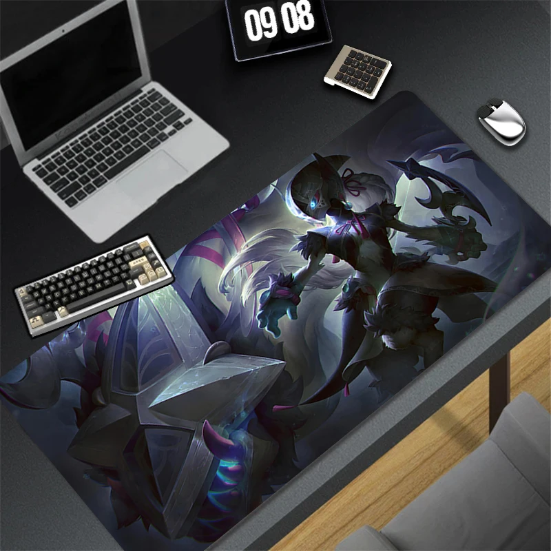 Aksesori Gaming Komputer L-league Of Legends Kindred Mousepad PC Kantor Mouse Pad Keyboard Pad Meja Decoracion Anime Desk Mat