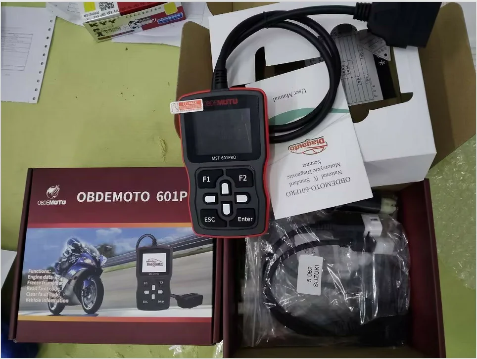 OBDEMOTO 601Pro Motorcycle Diagnostic Scanner Engine Fault OBD2 Code Read Erase