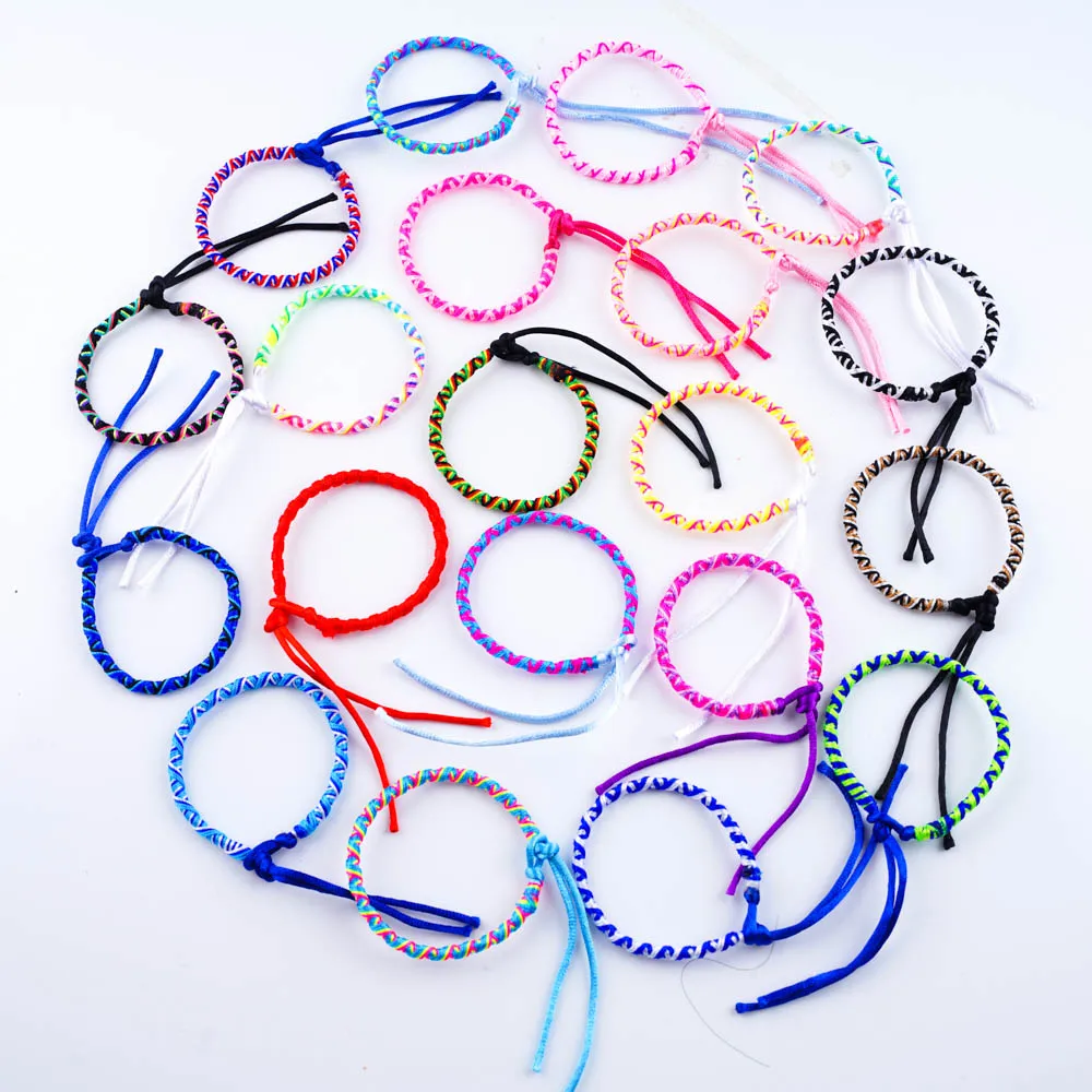 10Pcs/Lot Fashion Color Adjustable Bracelet For Girls Trend Mixed Color Style Woven Bracelet Birthday Party Anniversary Gifts