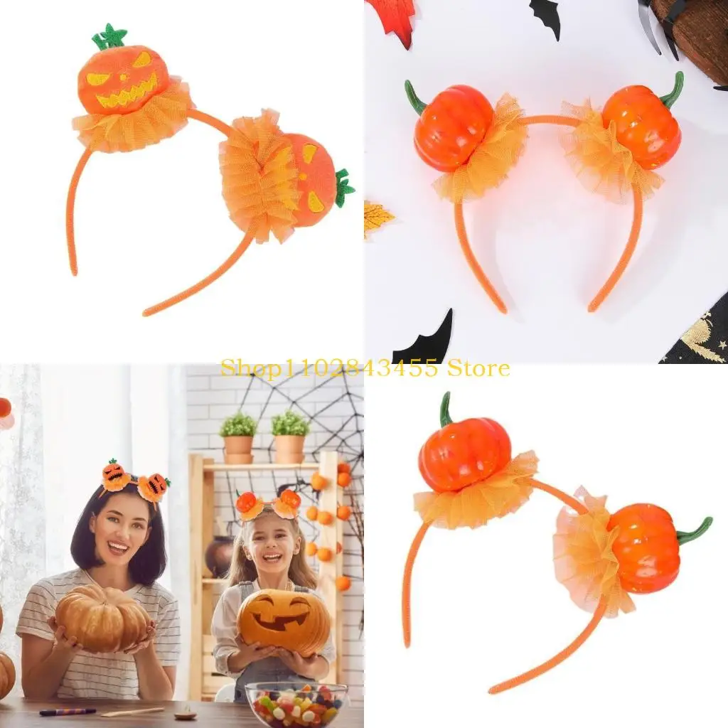 

49MC Kids Funny Pumpkin Hairhoop Festival Headband Halloween Costume Props Headpiece