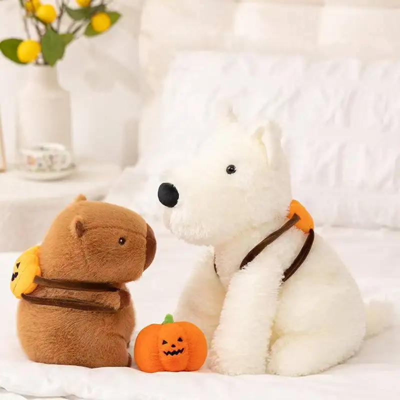 

The latest Halloween Capibalaci Highland Dog Pumpkin Kawaii Plush Toy Doll Cartoon Anime Giving Cute and Fun Gifts to Friends