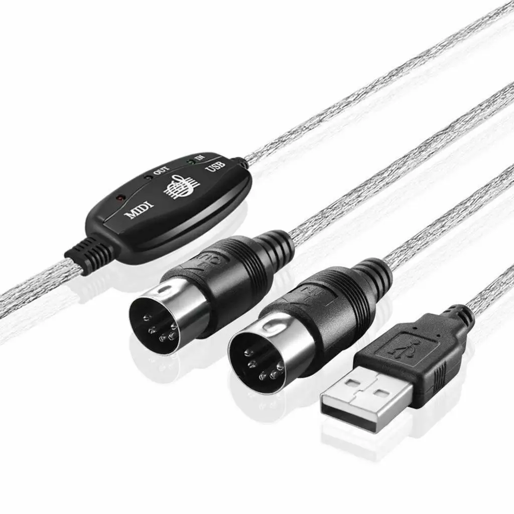 USB MIDI Adapter 6,56 Fuß USB zu MIDI Kabel Adapter Konverter USB zu Midi in