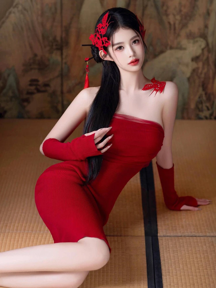 New 2026 Red Vintage Style Pr - Vintage Fashion In Chinese 评论和价格