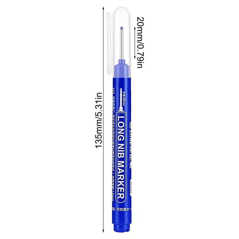 Long Head Deep Hole Marker Construction Long Nose Ink Marker Carpenter Ink Marker Quick Drying Long Head Drill Markers For