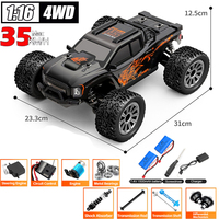 New WLtoys 164018 RC Car 1/16 2.4G Electric Remote Control Vehicle 35km/h Big-wheel 4WD Off-road Climbing Crawler Toys for Kids