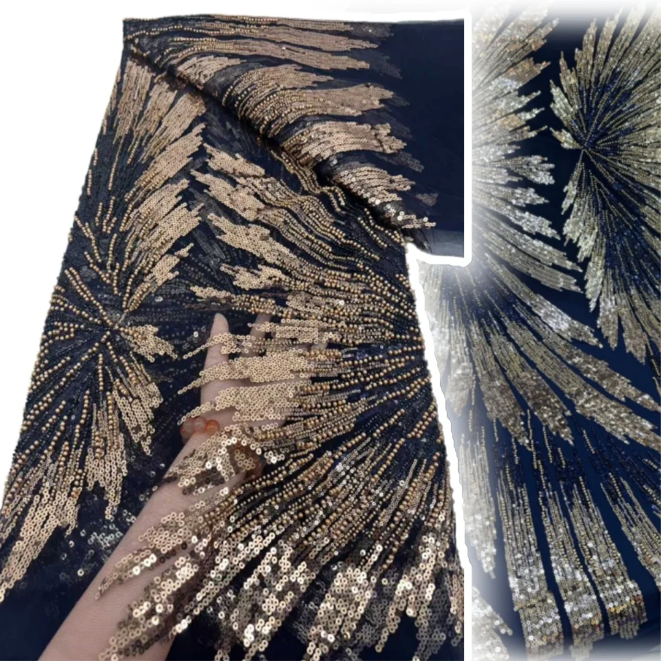 

Французский тюль с бусинами, кружевная ткань, африканская кружевная ткань, 2022, высокое качество, нигерийская кружевная ткань с вышивкой для свадебного шитья, SZ1541