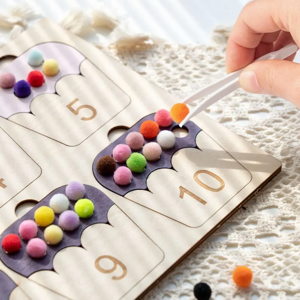 Jogo de posicionamento de madeira montessori colorido brinquedos de treinamento de concentração infantil educacional engraçado jogos de classificação de cores