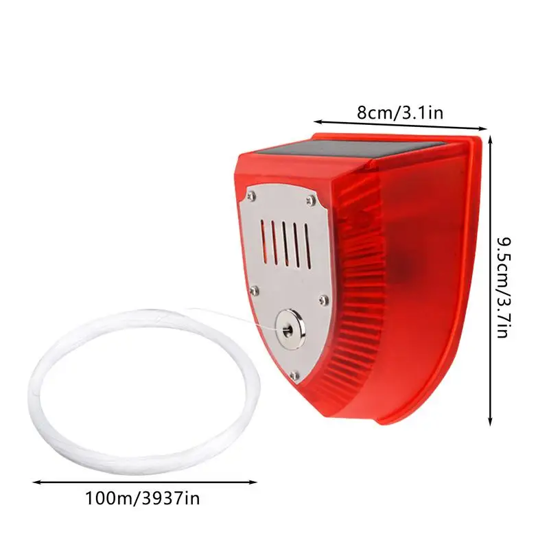 Solar Animal Repeller Solar Powered 129 Decibel Sound And Light Alarm Effective Up To 328ft For Parking Lot Camping Storehouse