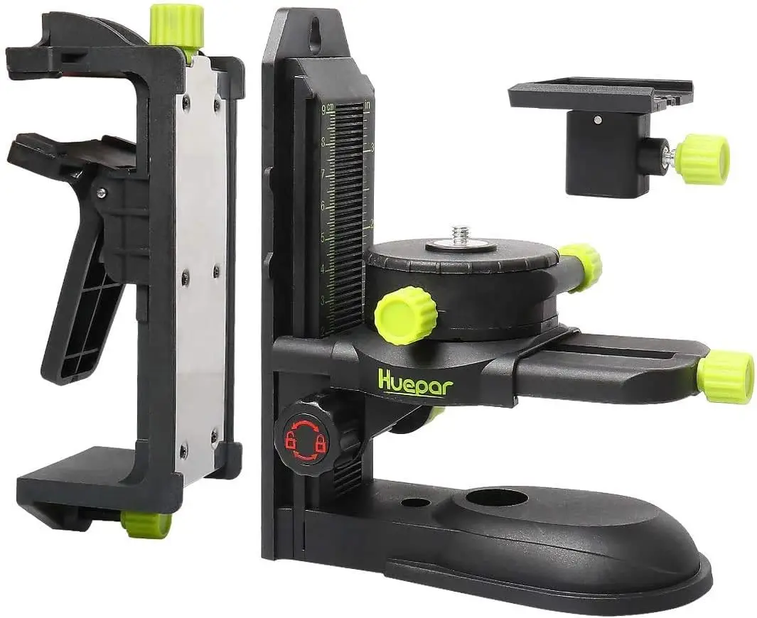 

Laser Level Adapter with Magnetic Pivoting Base, 360° Adjustable, 1/4'-20 Thread, Height Adjustable - PV10+