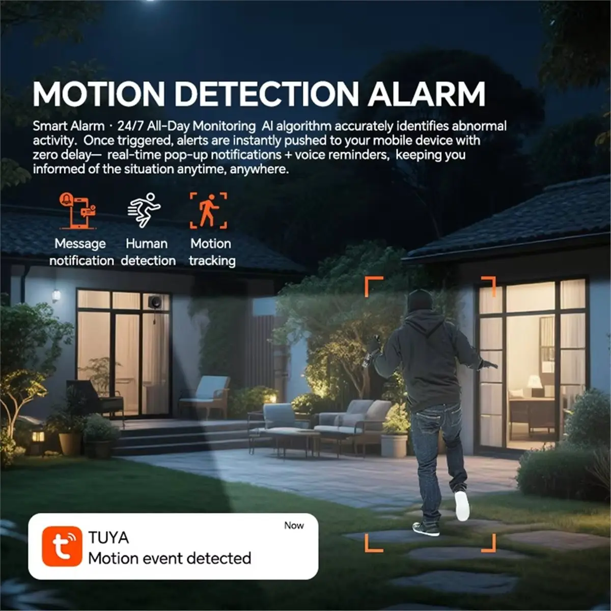

(BAAY) Tuya 3 МП 5G WiFi IP-камера для помещений, магнитная оконная камера с ИИ-детектором и отображением времени, стеклянная камера видеонаблюдения