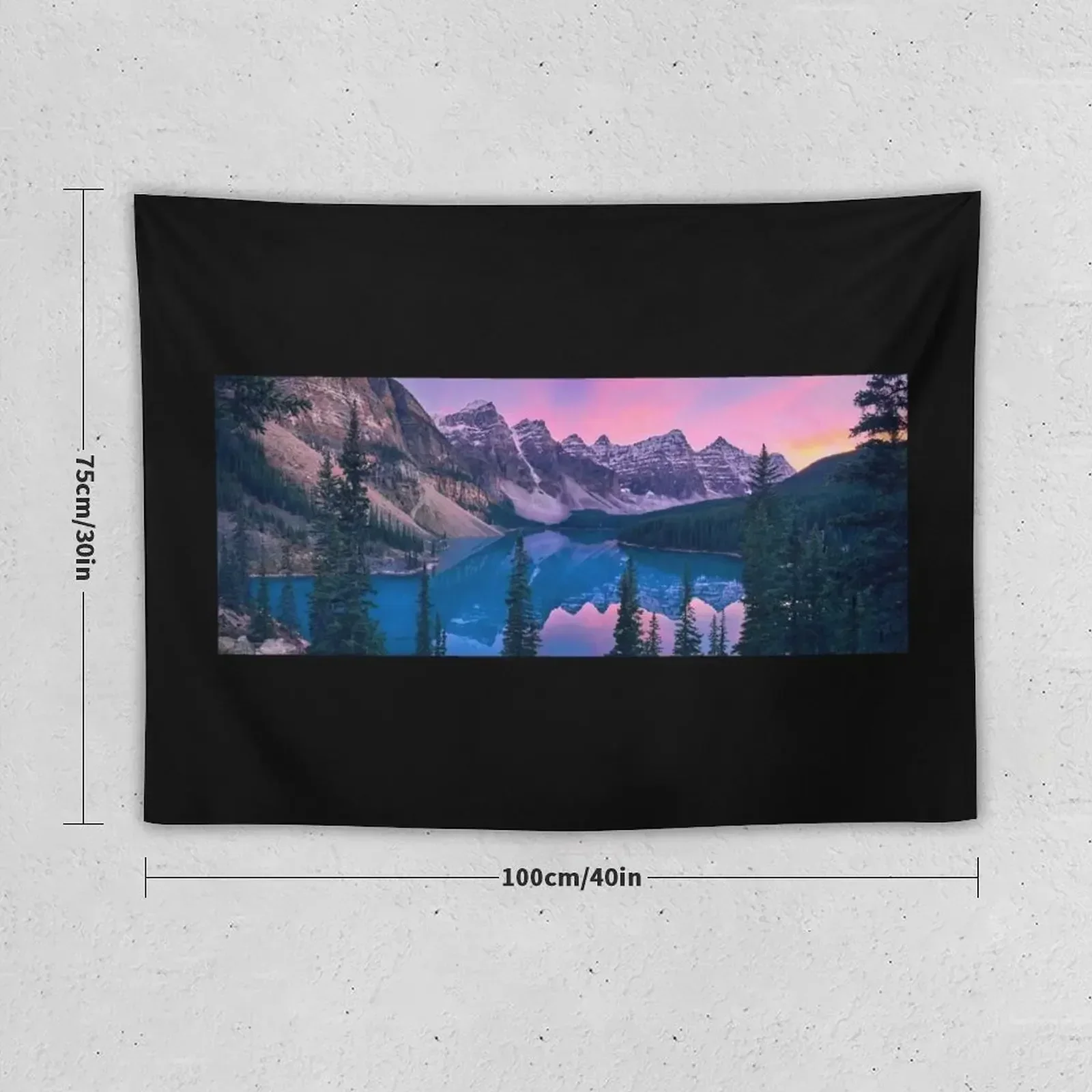 Lake Moraine Sunset Tapestry House Decor Bedroom Organization And Decoration Wall Coverings Tapestry