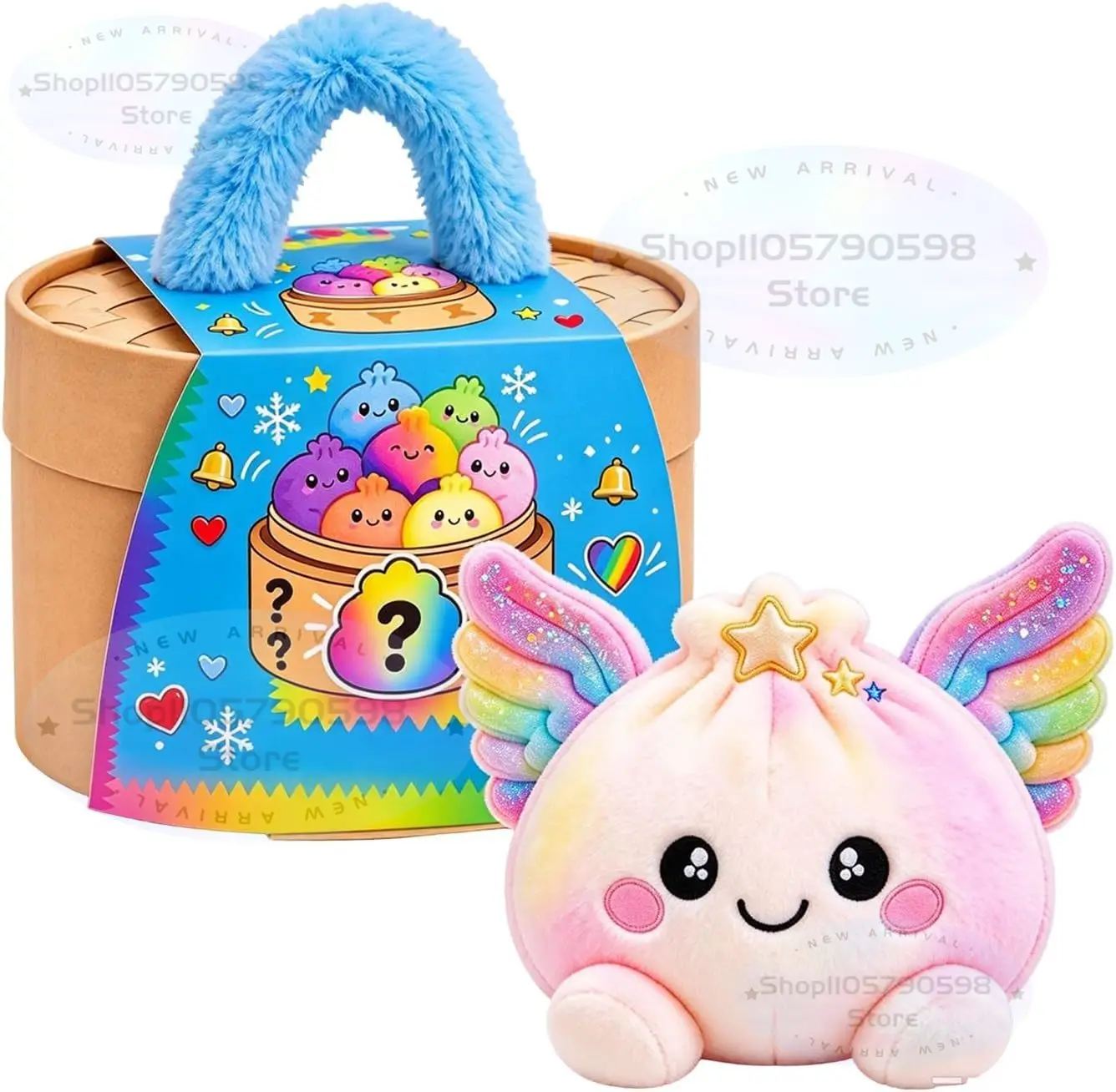 Christmas Big Mystery Dumpling, Cute Plush Stuffed Steamed Bun Squishies,Dumpling Plush Giant Dumpling Stress Ball Squeeze view 6