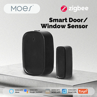 MOES Tuya ZigBee Smart Window Door Gate Sensor Detector Smart Home Security Alarm System Smart Life Tuya App Remote Control