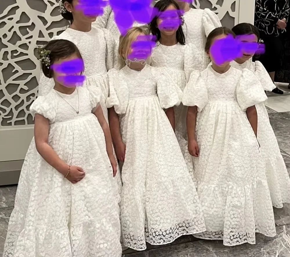 jdy-custom-made-bridesmaid-ivory-flower-girl-dress-wedding-puffy-milk-lace-tulle-elegant-kids-baby-birthday-party-ball-gown