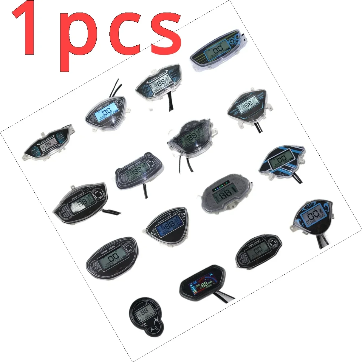 1pcs Motorcycle Booster Instrument,Odometer,Scooter Instrument Assembly Power Assisted Vehicle Instrument Electric Vehicle Parts