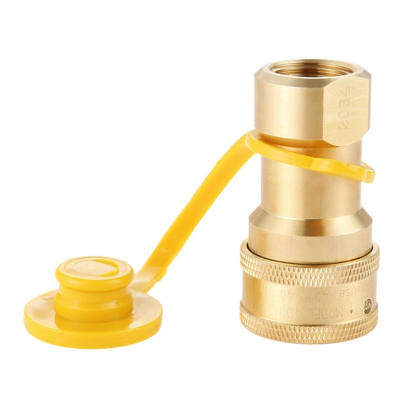 1/2 Inch Solid Brass Gas Propane Quick Connect Disconnect Fitting Connector Adapter