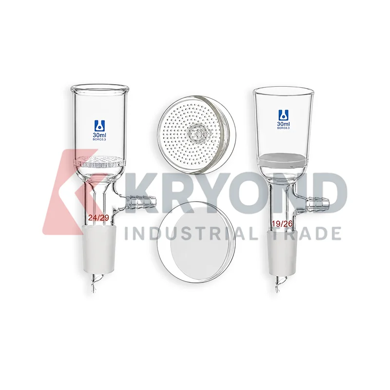 Vacuum Filter Apparatus Glass Funnel Flask G3 Sand Core Suction Filtration Laboratory 50ml-1000ml Research Use Pack Sample Set
