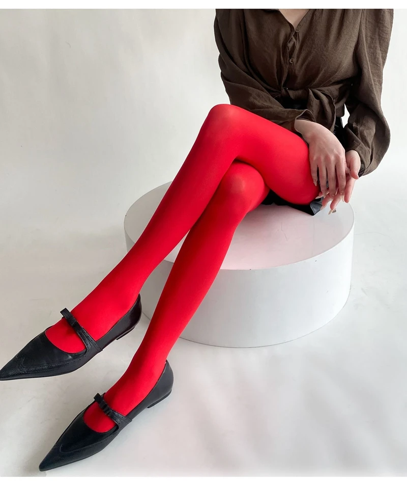 Frühling Herbst Damen Einfarbige Strumpfhose Feminine Samt-Slim-Fit Weiche Strumpfhose Mädchen Leggings Superelastische Strümpfe Sexy Mujer Unterwäsche – Detail 16