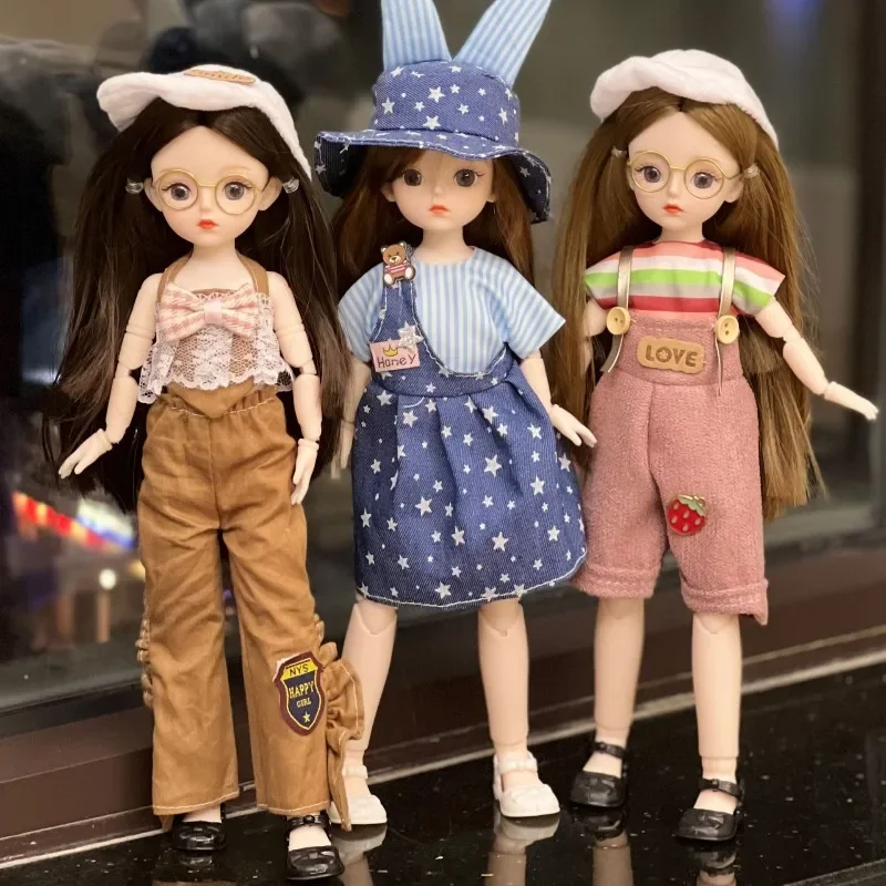 11 Inches 20 Joint New Internet Celebrity 6 Minutes  Doll Girl Princess Baby Clothes Toy  Bjd Doll Full Set Ball Jointed Doll