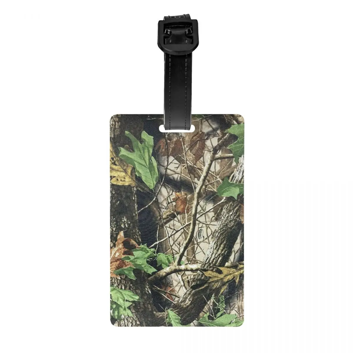 Custom Real Tree Camouflage Camo Pattern Luggage Tag Travel Bag Suitcase Privacy Cover ID Label