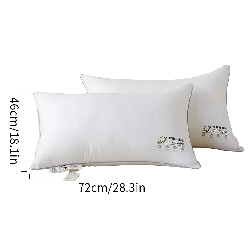 1/2PCS Sleeping Bed Pillow, Antibacterial Core, Fluffy Full, Neck Contour Support, Hotel Premium Quality, Great Holiday Gift