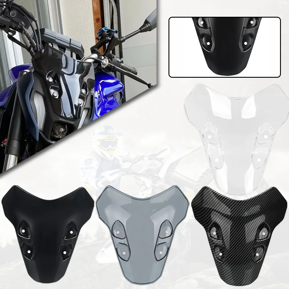 MT-07 2025 Motorcycle Accessories Front Windshield Windscreen Deflector Wind Shield Screen For YAMAHA MT07 MT 07 2021 2022 2023