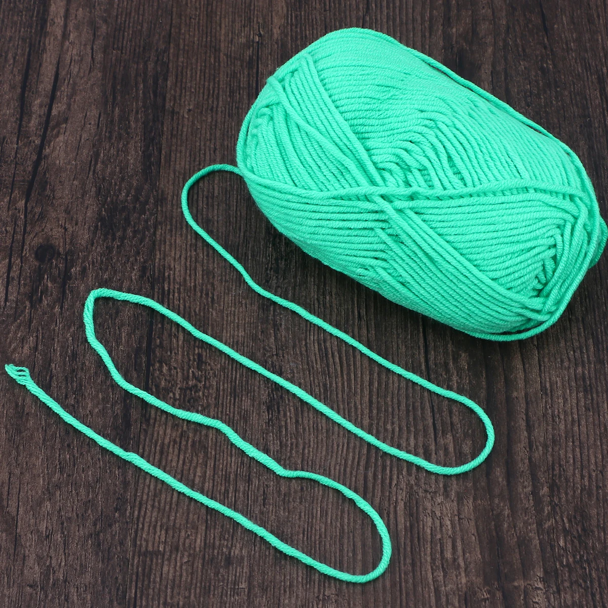 

50 G Milk Cotton Yarn Cyan for Crocheting Slub Textured Bulky Thick Knitting