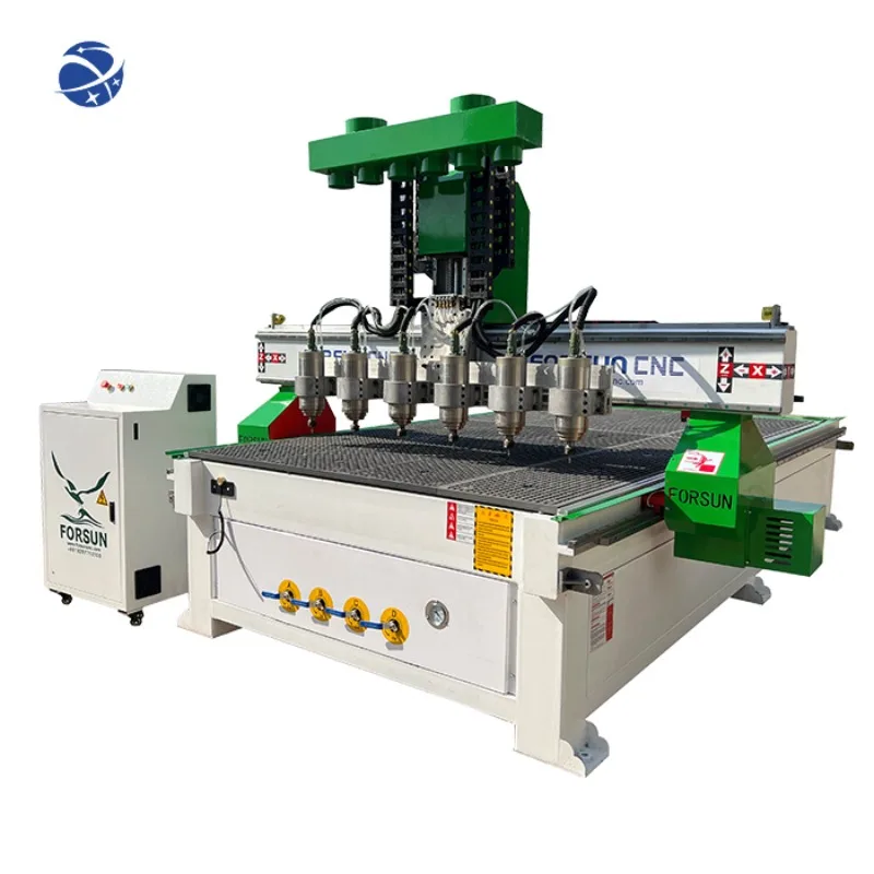 Yun Yi 2024 27% Discount New Design Two Years Warranty Multi Spindle 3d Cnc Wood Carving Machine 1530