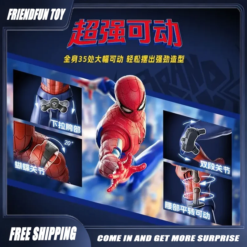 

Genuine Blokees Spider Man Action Figure Marvel Brand New Day Toys SpiderMan Assembly Model Kit Champion Class Gifts