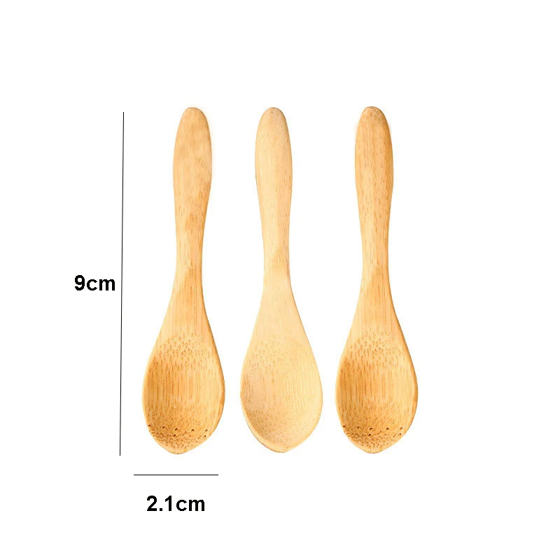 10/20/50/100Pcs Natural Bamboo Spoon Wooden Dessert Ice Cream Yogurt Honey Mini Spoon Wedding Party Kitchen Accessories