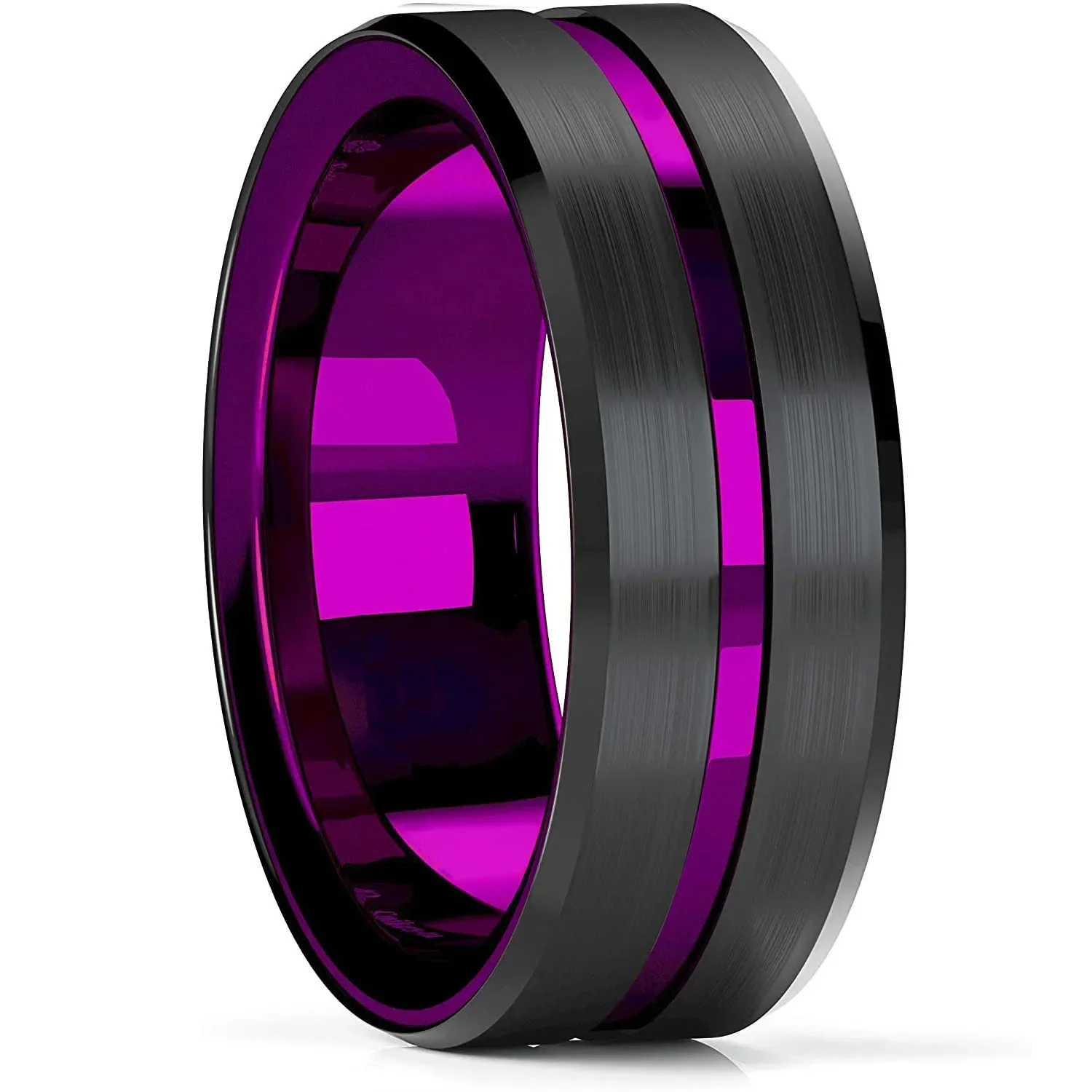 Men's Stainless Steel Celtic Dragon Inlay Ring