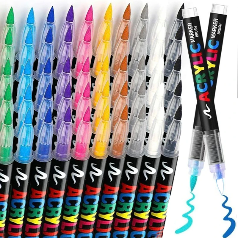 

1/3/12/24 Colors Waterproof Oily Art Marker Pen Set for Draw Sketching Oily Tip Based Markers Graffiti Manga School Art Supplies