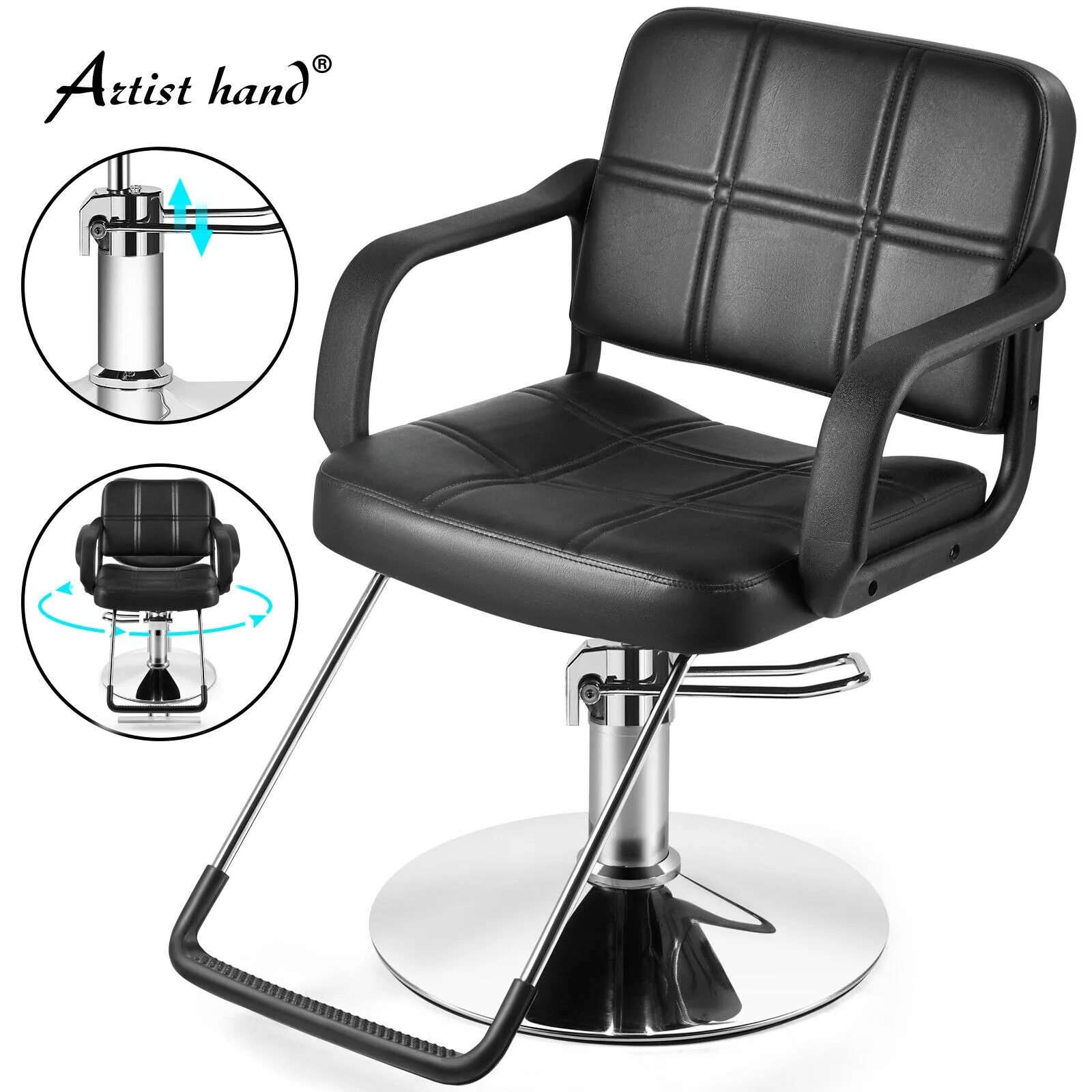 Silla de barbero hidráulica US Pro, equipo para Estilismo de cabello, salón de belleza y Spa