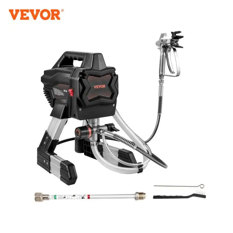 VEVOR 650W Stand Airless Paint Sprayer Electric Professional Powder Coating Machine 1.1 L/min for Furniture Yard Wall Spraying