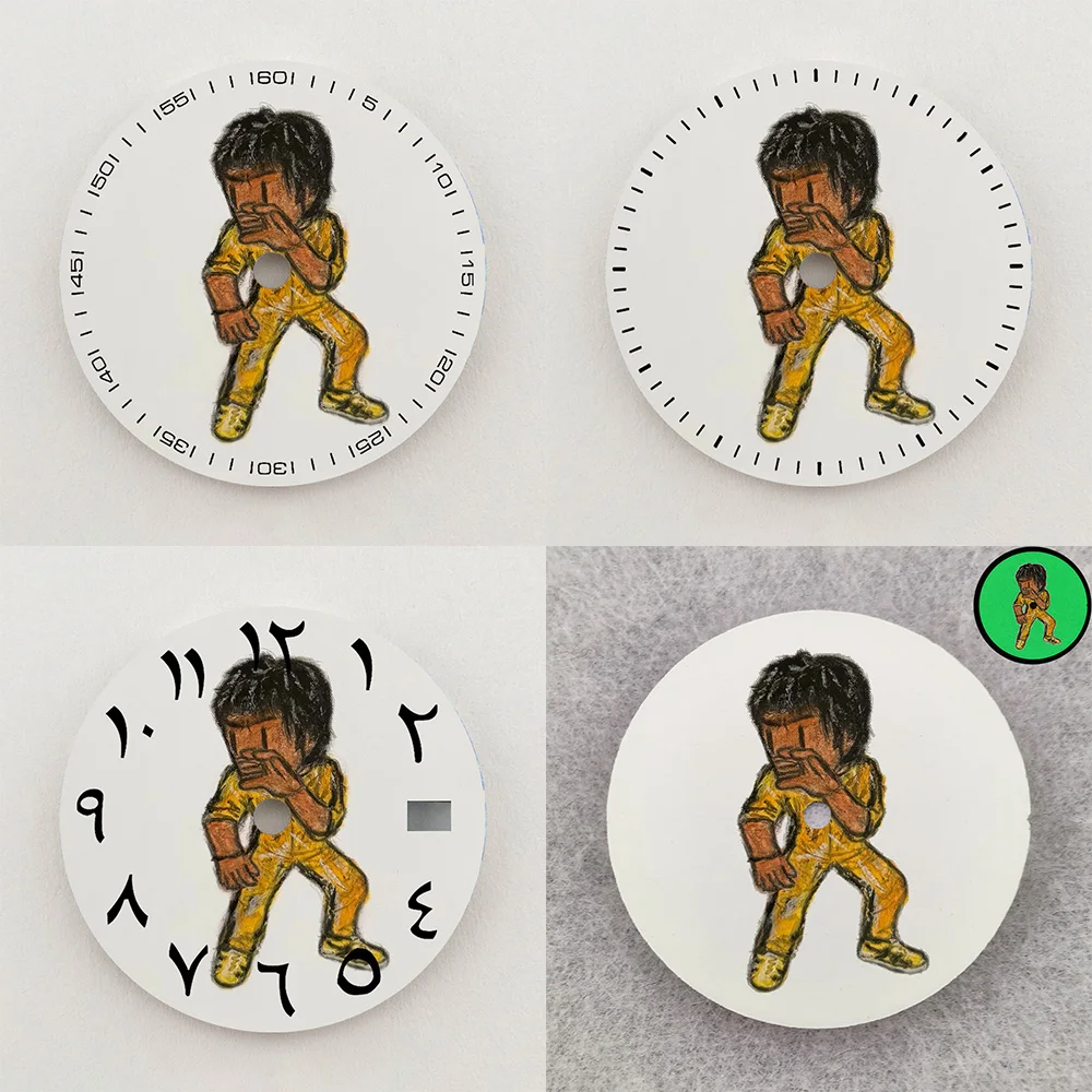 28.5mm Dial NH35 Dial Cartoon character Series Dial Arabic Numeral Dial NH36 Dial Watch Accessories Fits NH35/NH36 Movement