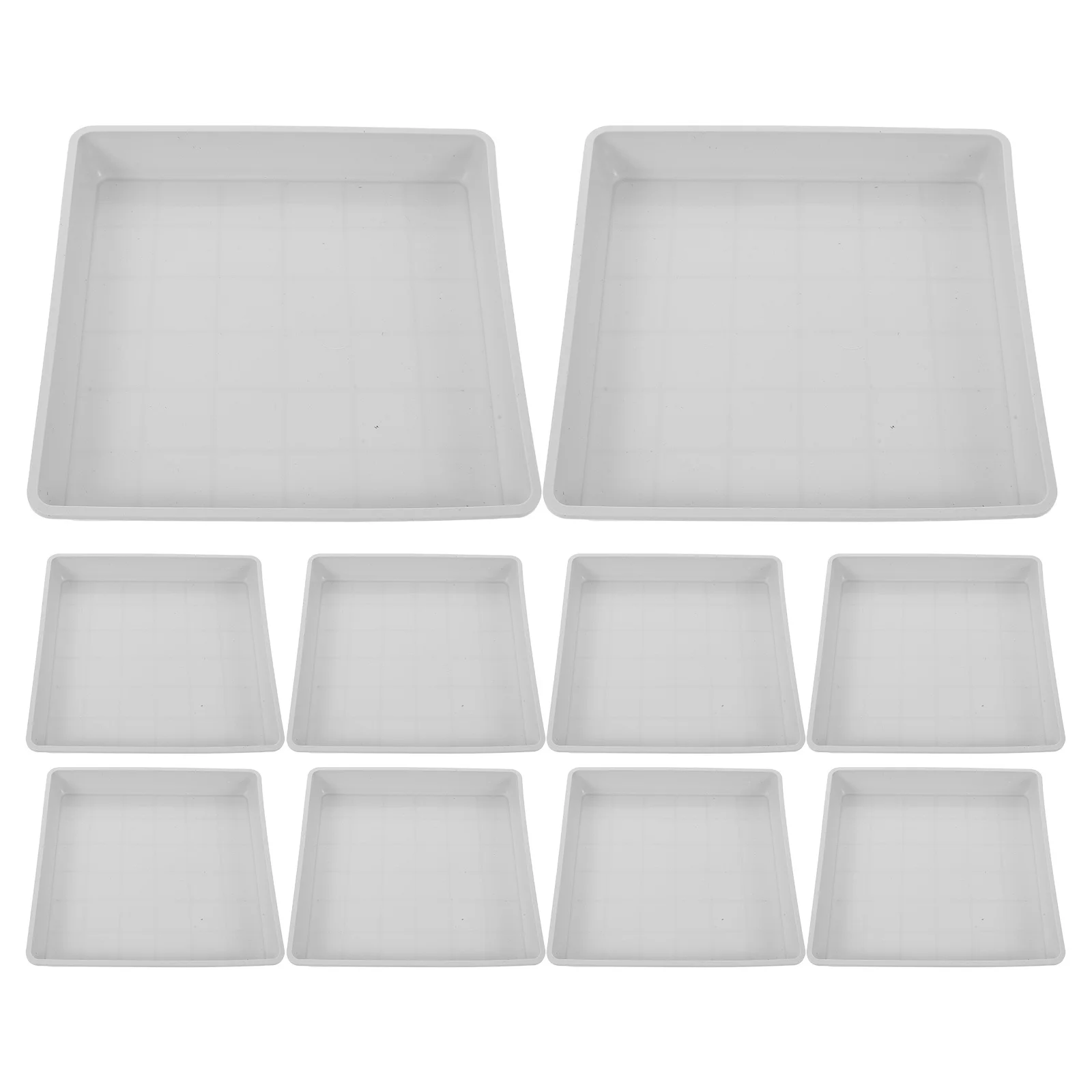 

10Pcs Square Plastic Plant Drip Tray Flower Pot Saucer Water Catcher for Indoor Outdoor Balcony Plants Flower Pot Drip Trays