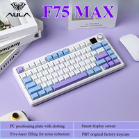 AULA F75 MAX Gaming Keyboard Three-mode connection 75% Layout Gasket Structure RGB Hot-Swap E-sports Keyboard Game Accessories