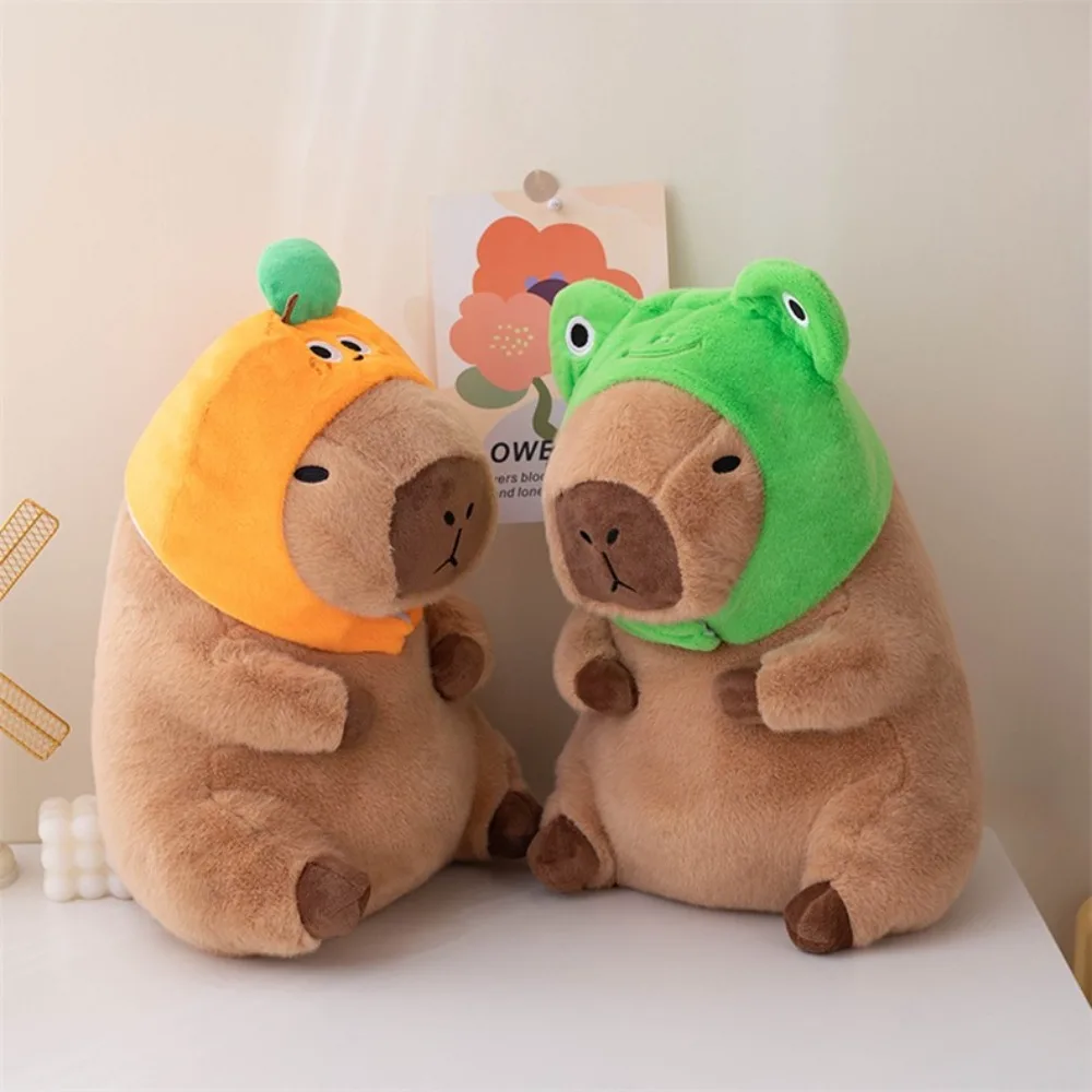 

Cute Dress Up Capybara Plush Cartoon Simulation Capybara Plush Toy Soft Fluffy Capibara Fluffty Doll Christmas Toy