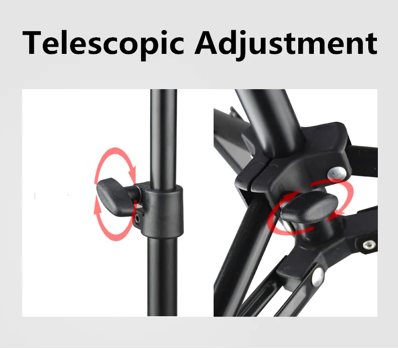 Photographic Lighting Stand Fill Light Stand Adjustable Tripod Suit For Ring Light With 1/4 Screw Ring Lamp Softbox Ringlight