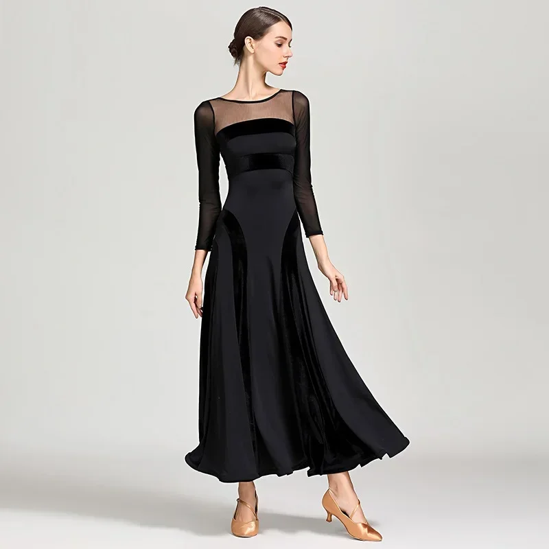 Robe de salle de Rhstandard rouge pour femmes, vêtements de danse à franges de valse, olympiques de danse modernes, robe de flamenco, nouveau