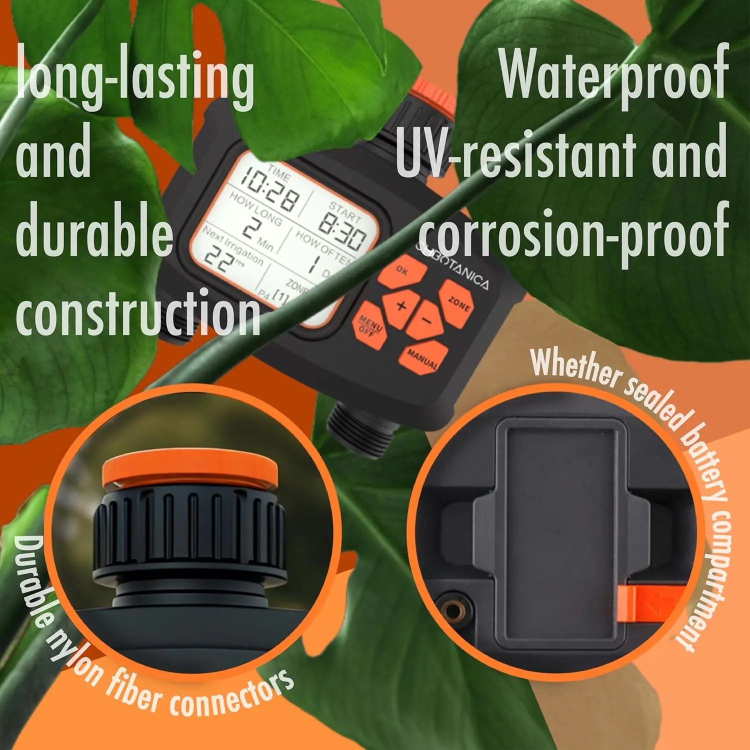 

Automatic Water Timer for Garden Hose – Dual Outlet Manual & Automatic Watering System