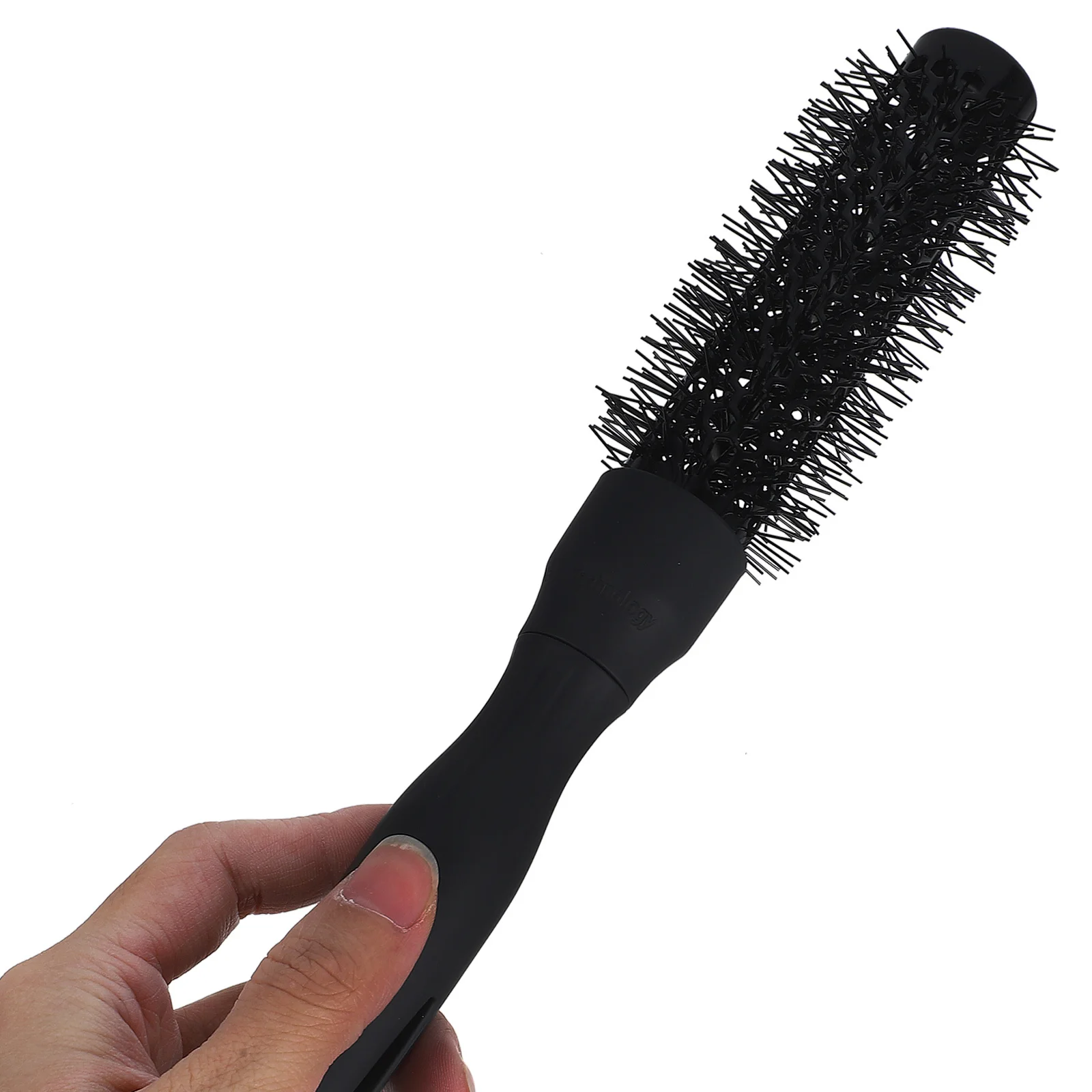 مشط تجعيد الشعر صغير الحجم، شعيرات ناعمة، مشط دوار محمول خفيف الوزن، فرشاة تصفيف الشعر